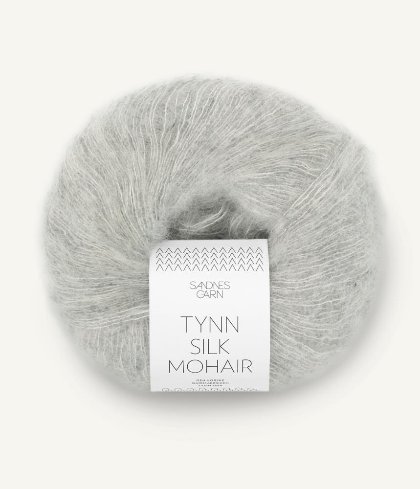Tynn Silk Mohair grey mottled