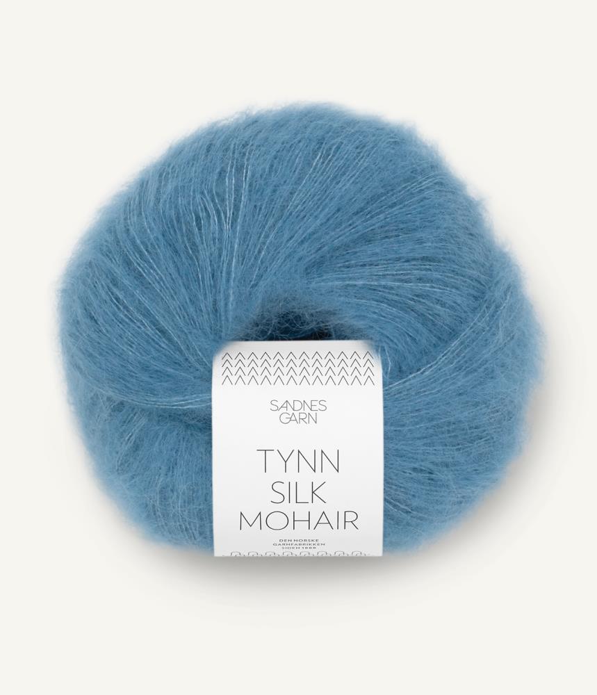 Tynn Silk Mohair dunkles himmelblau